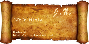 Jür Nimfa névjegykártya